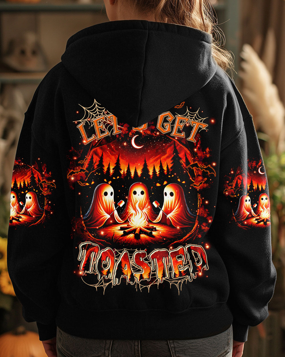 BLISSCORNERS LET'S GET TOASTED BOOS HALLOWEEN ALL OVER PRINT