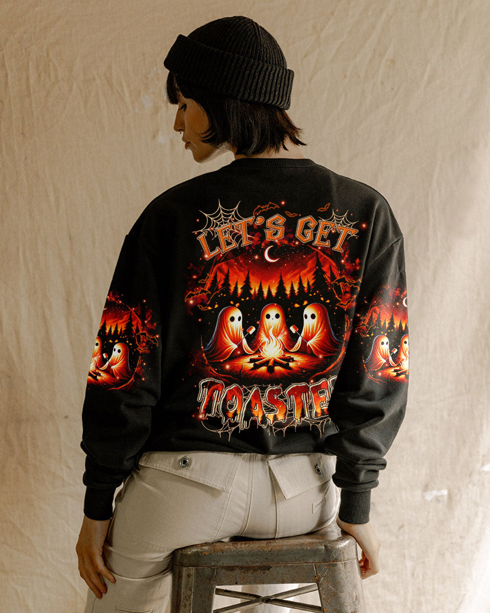BLISSCORNERS LET'S GET TOASTED BOOS HALLOWEEN ALL OVER PRINT