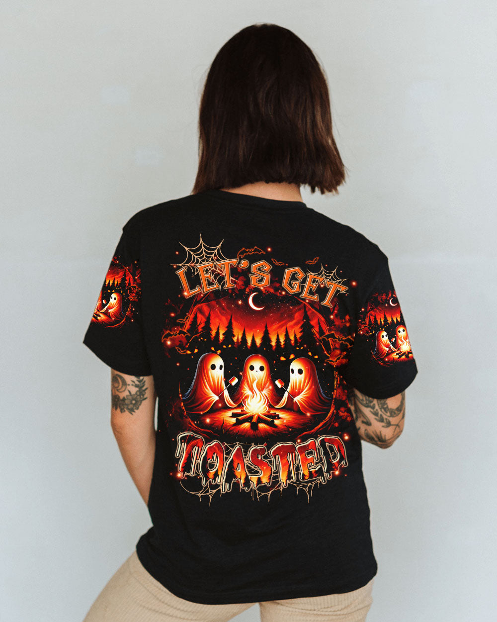 BLISSCORNERS LET'S GET TOASTED BOOS HALLOWEEN ALL OVER PRINT