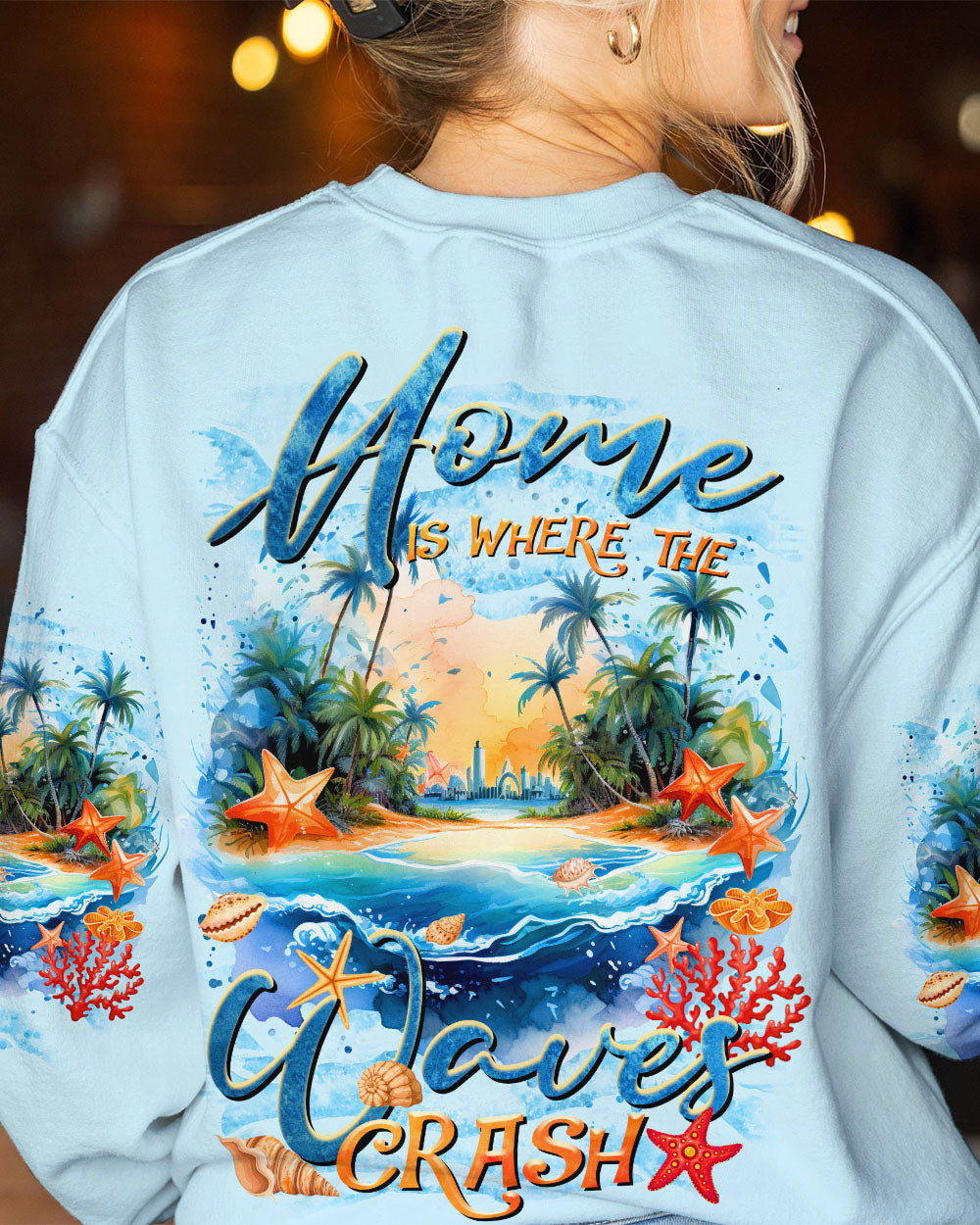 BLISSCORNERS HOME IS WHERE THE WAVES CRASH ALL OVER PRINT