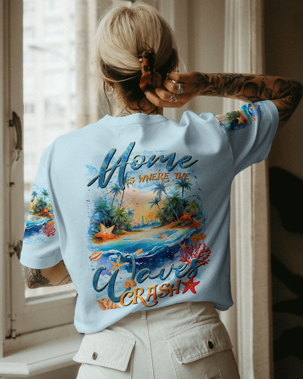 BLISSCORNERS HOME IS WHERE THE WAVES CRASH ALL OVER PRINT