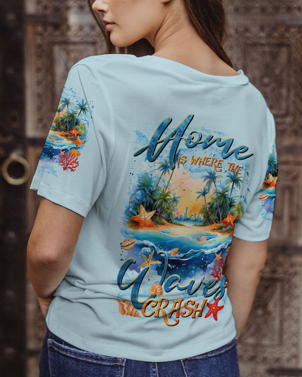 BLISSCORNERS HOME IS WHERE THE WAVES CRASH ALL OVER PRINT