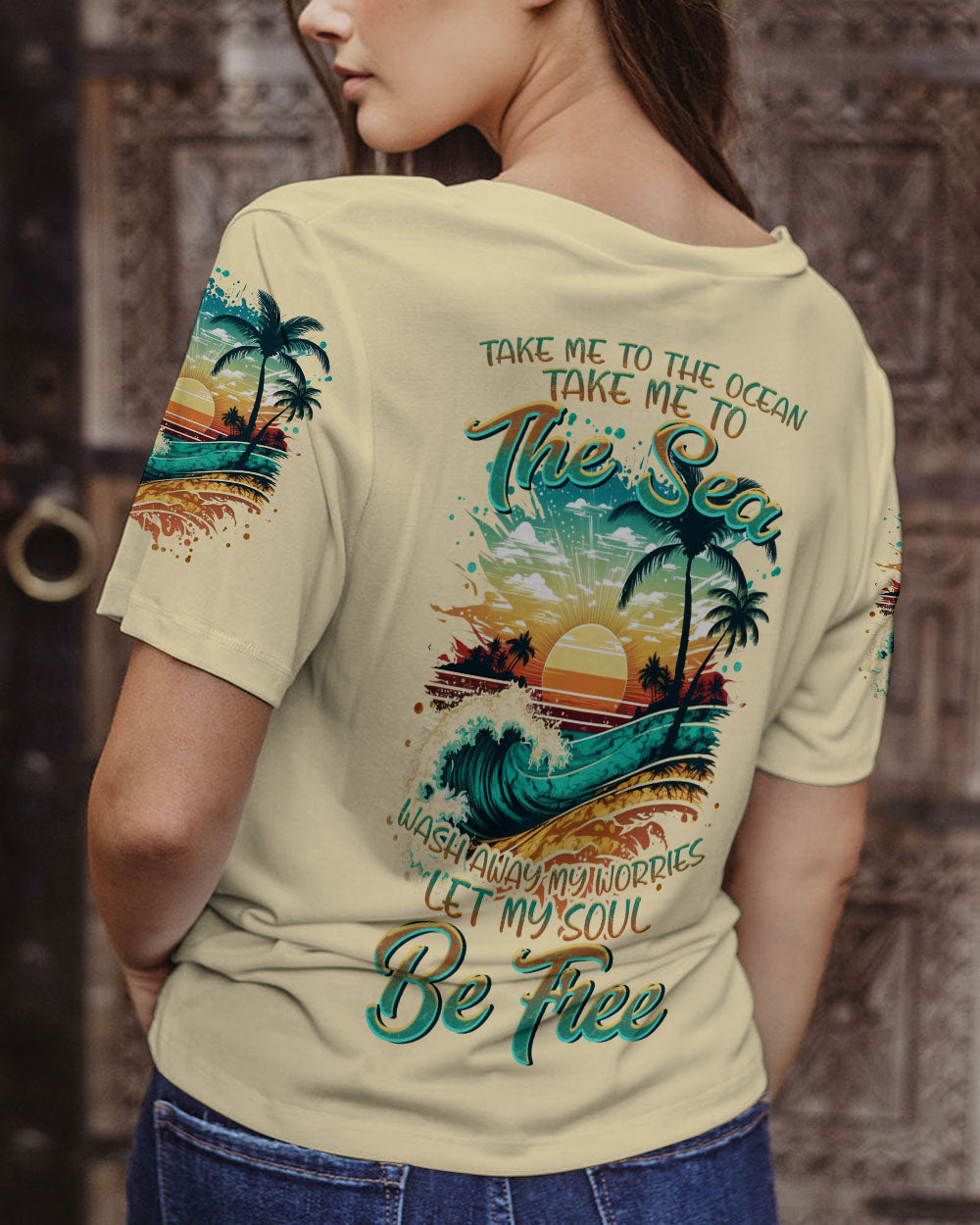 BLISSCORNERS TAKE ME TO THE OCEAN RETRO ALL OVER PRINT