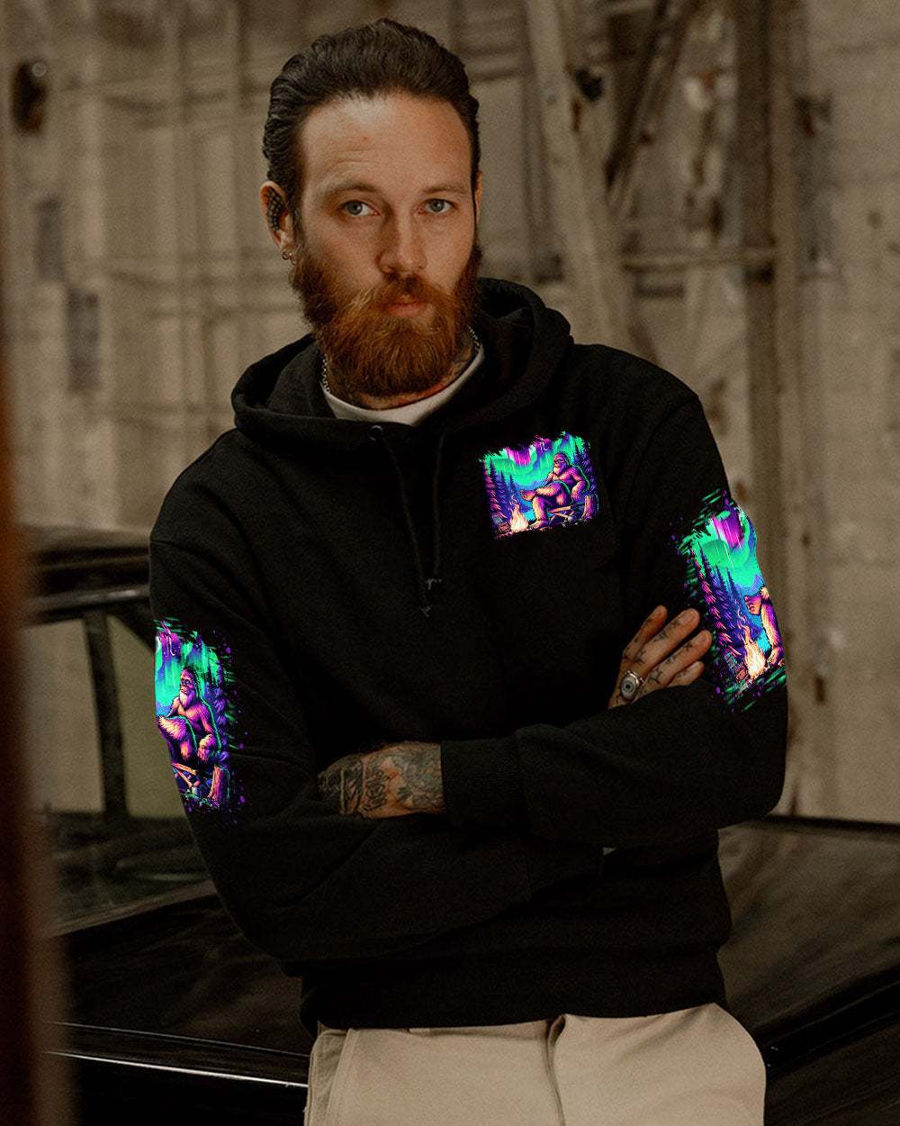 BLISSCORNERS CAMPFIRE HEALS EVERYTHING BIGFOOT ALL OVER PRINT