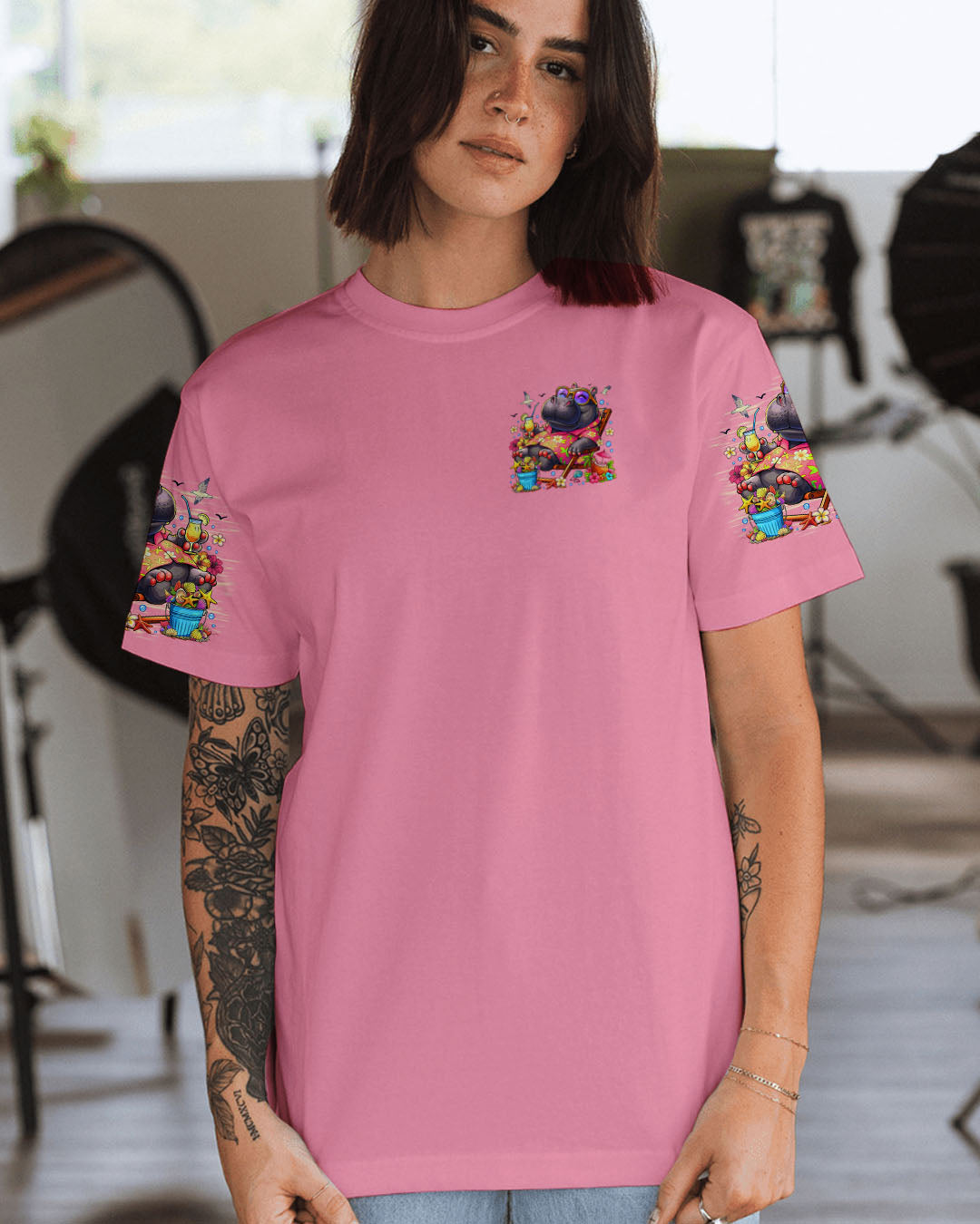 BLISSCORNERS SANDY TOES SUNKISSED NOSE HIPPO ALL OVER PRINT