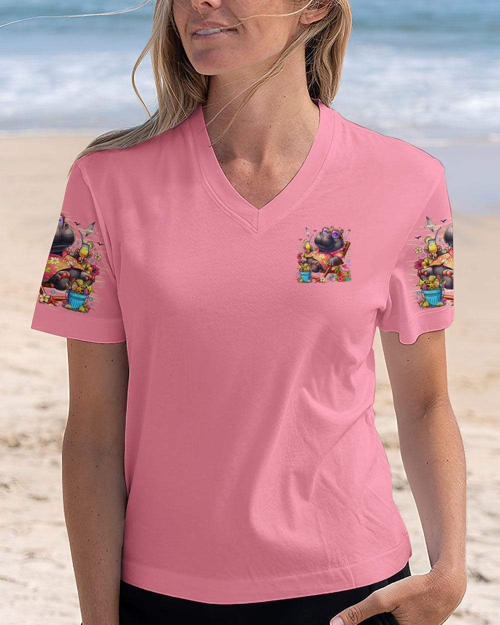 BLISSCORNERS SANDY TOES SUNKISSED NOSE HIPPO ALL OVER PRINT