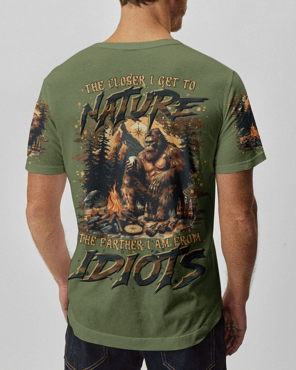 BLISSCORNERS THE CLOSER I GET TO NATURE BIGFOOT ALL OVER PRINT