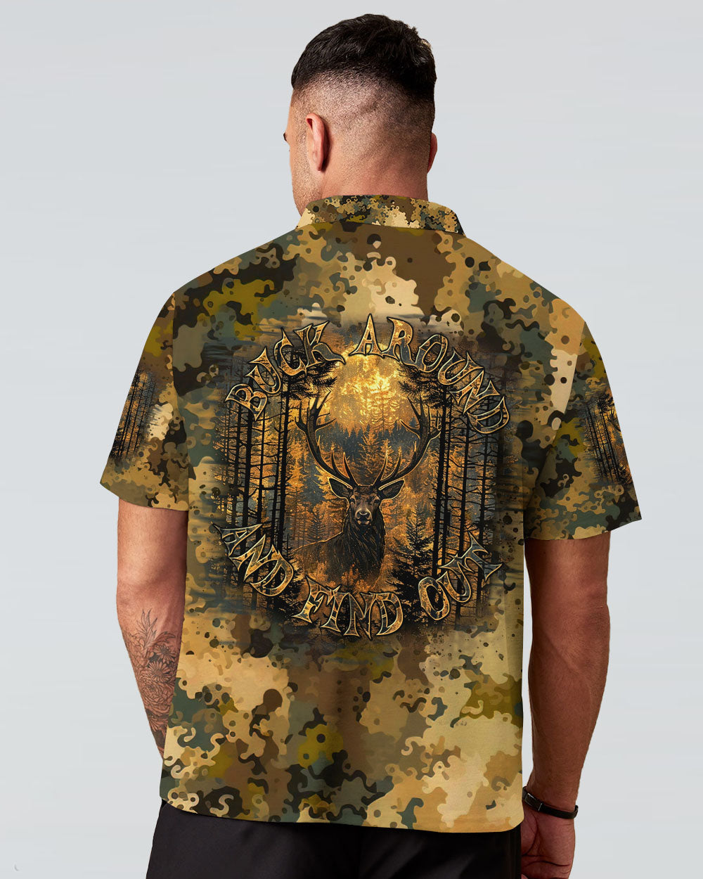 BLISSCORNERS BUCK AROUND AND FIND OUT DEER HUNTING ALL OVER PRINT
