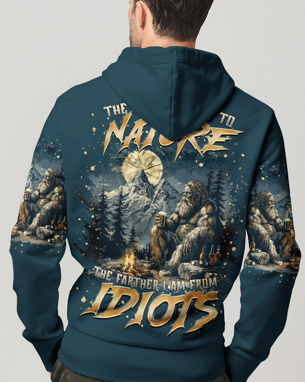 BLISSCORNERS THE CLOSER I GET TO NATURE BIGFOOT ALL OVER PRINT