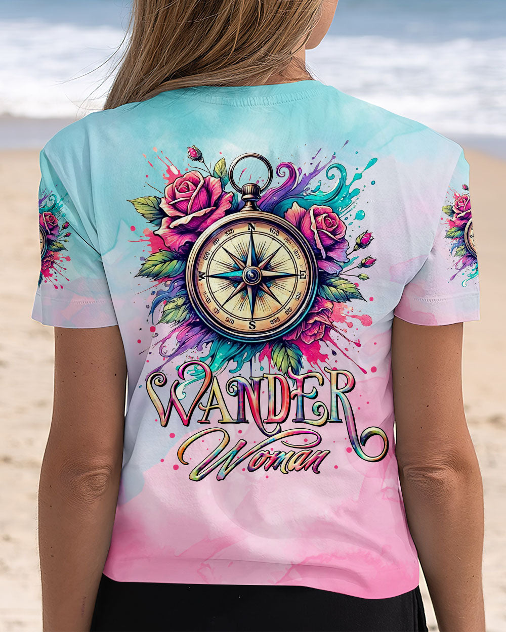 BLISSCORNERS WANDER WOMAN FLORAL COMPASS ALL OVER PRINT