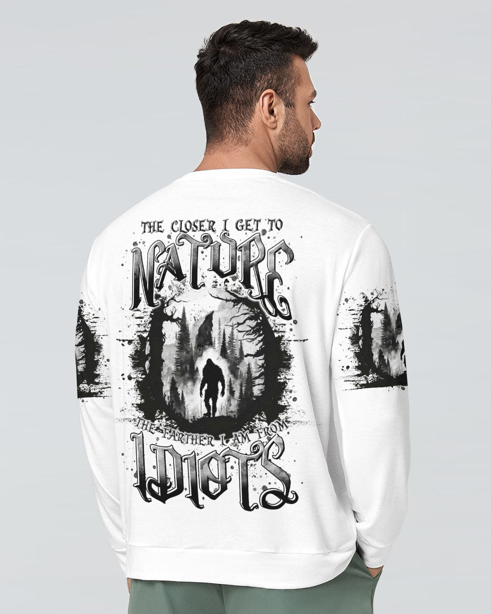 BLISSCORNERS THE CLOSER I GET TO NATURE BIGFOOT ALL OVER PRINT