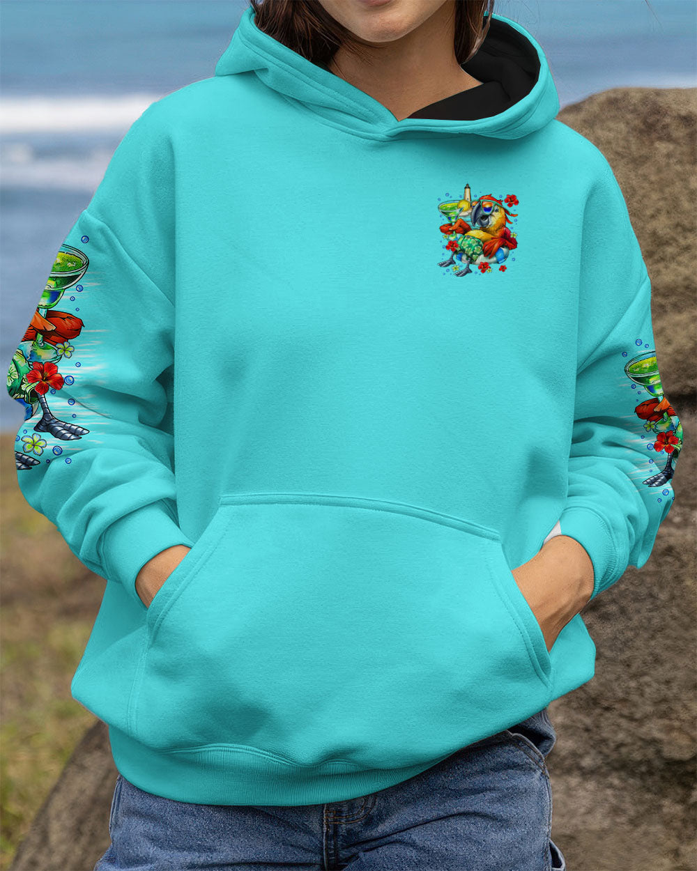 BLISSCORNERS I'M ON ISLAND TIME PARROT ALL OVER PRINT