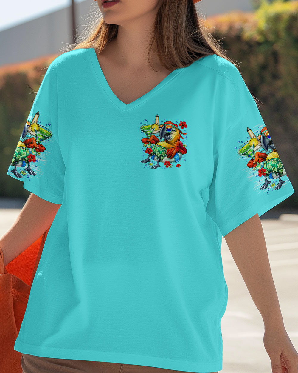 BLISSCORNERS I'M ON ISLAND TIME PARROT ALL OVER PRINT