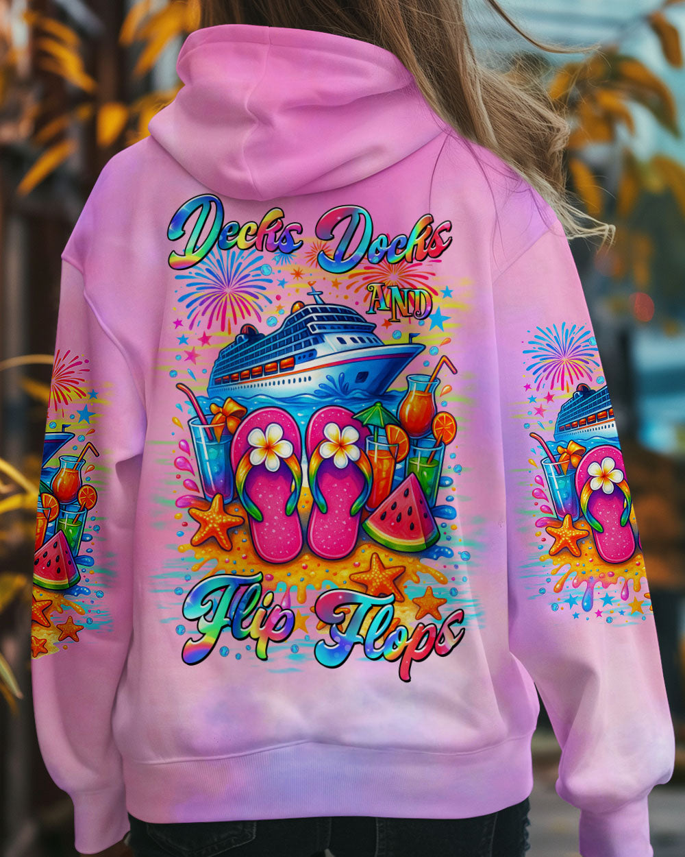 BLISSCORNERS DECKS DOCKS AND FLIP FLOPS CRUISE ALL OVER PRINT