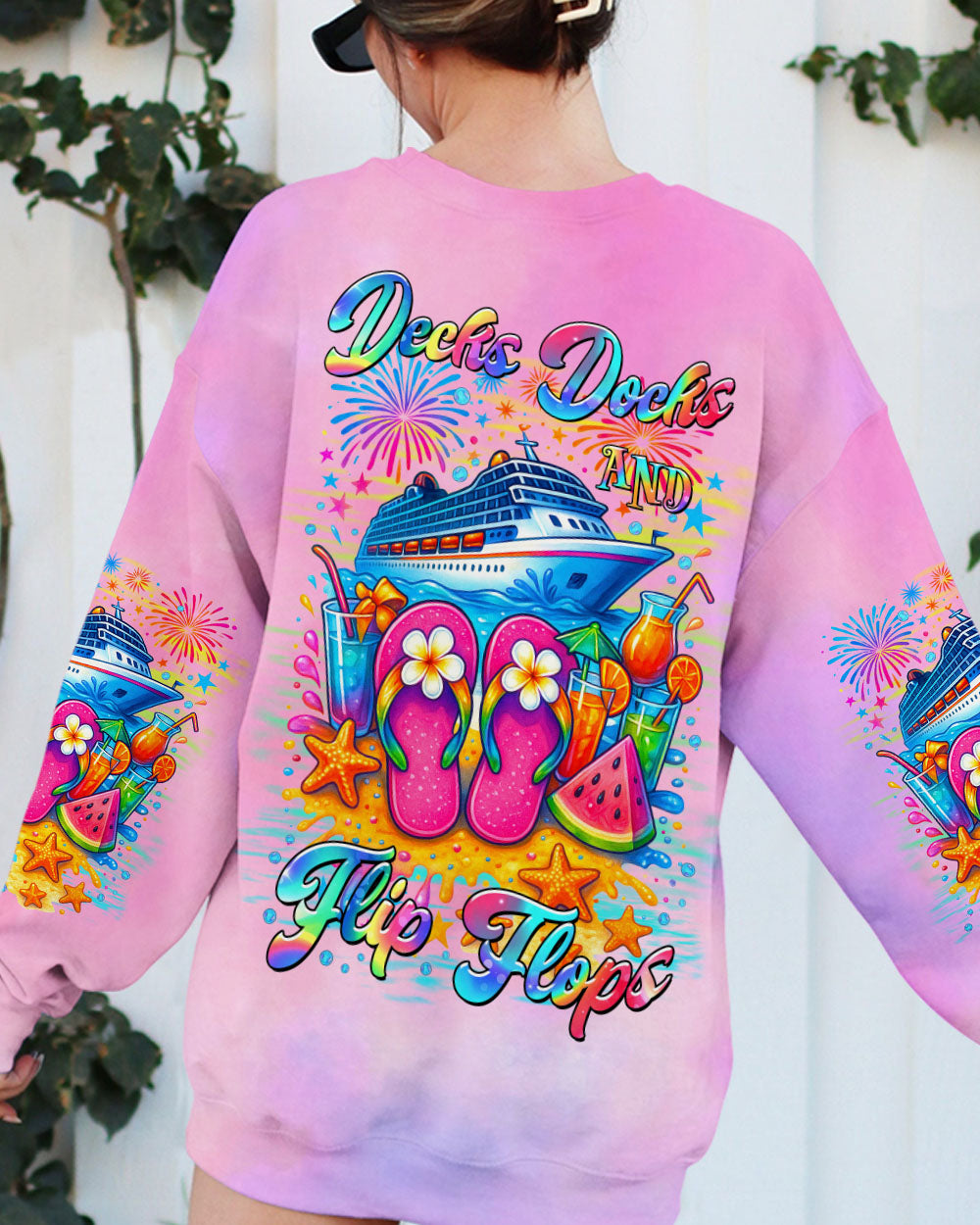 BLISSCORNERS DECKS DOCKS AND FLIP FLOPS CRUISE ALL OVER PRINT