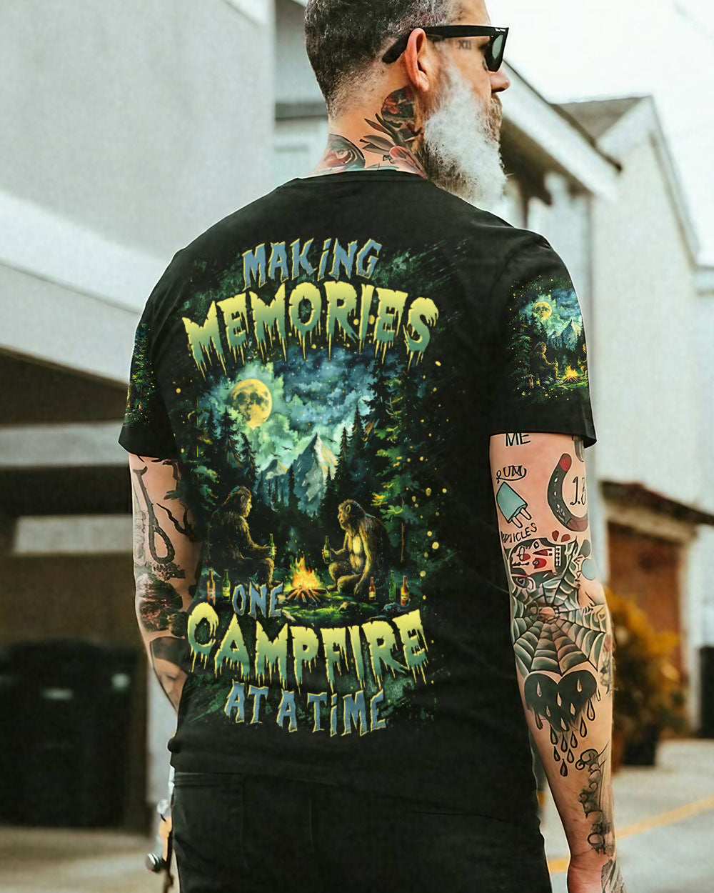 BLISSCORNERS MAKING MEMORIES ONE CAMPFIRE AT A TIME BIGFOOT  ALL OVER PRINT