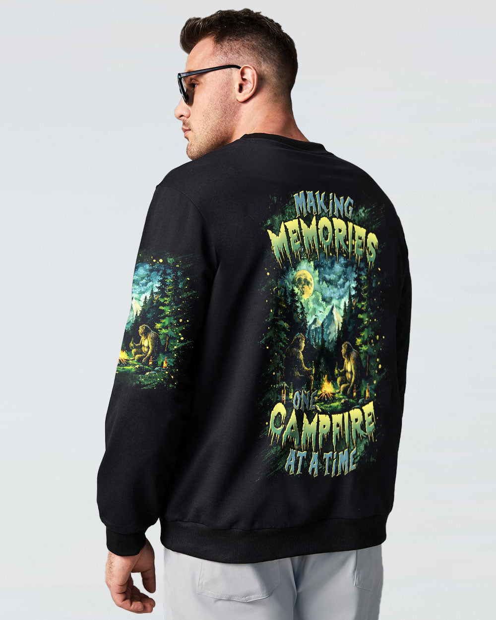 BLISSCORNERS MAKING MEMORIES ONE CAMPFIRE AT A TIME BIGFOOT  ALL OVER PRINT