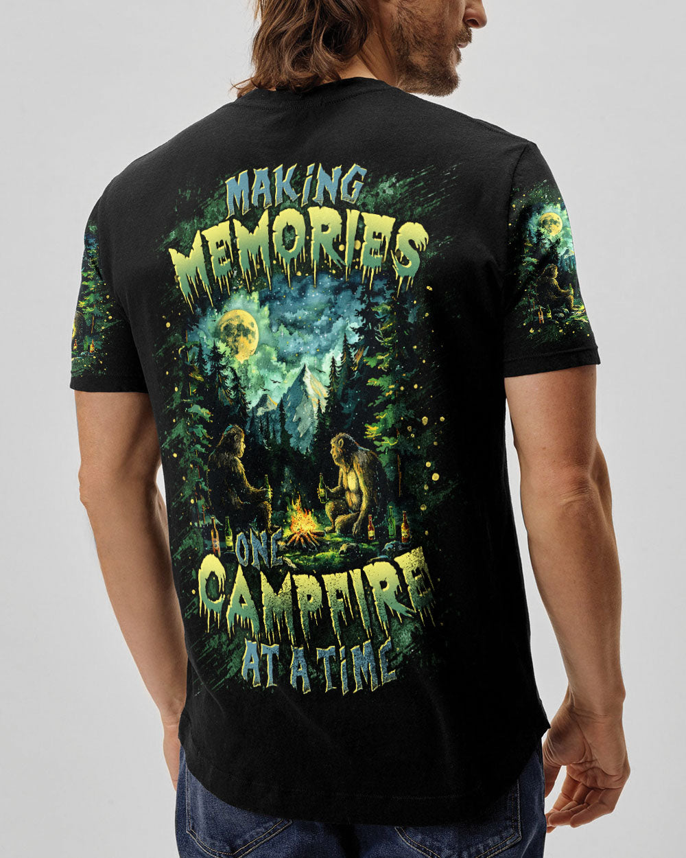 BLISSCORNERS MAKING MEMORIES ONE CAMPFIRE AT A TIME BIGFOOT  ALL OVER PRINT