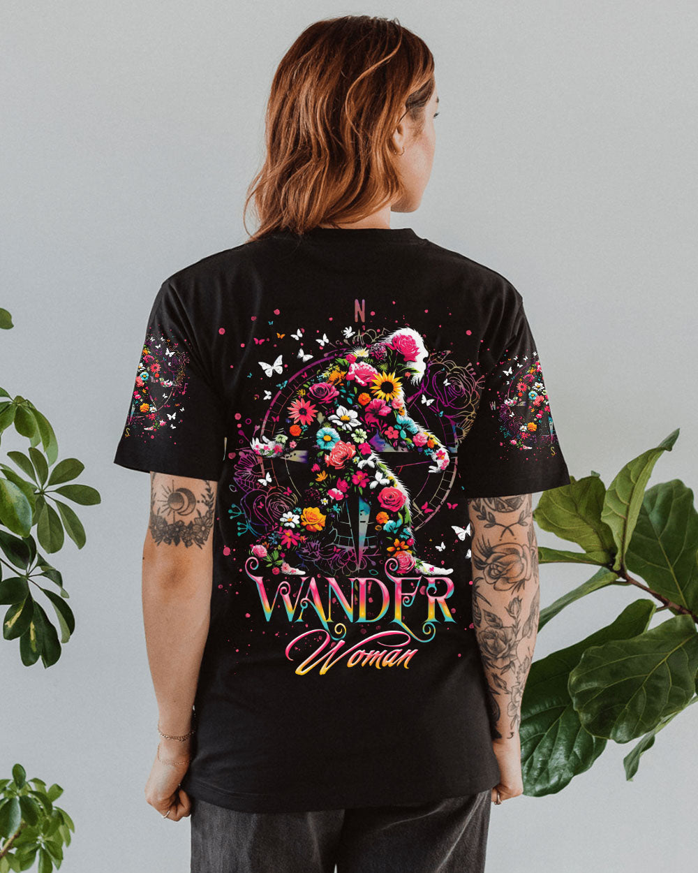 BLISSCORNERS WANDER WOMAN FLORAL BIGFOOT ALL OVER PRINT