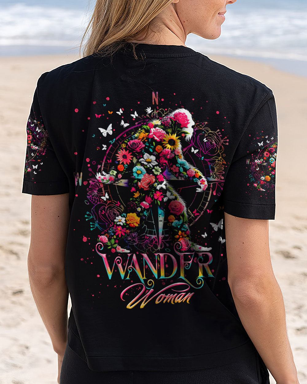 BLISSCORNERS WANDER WOMAN FLORAL BIGFOOT ALL OVER PRINT