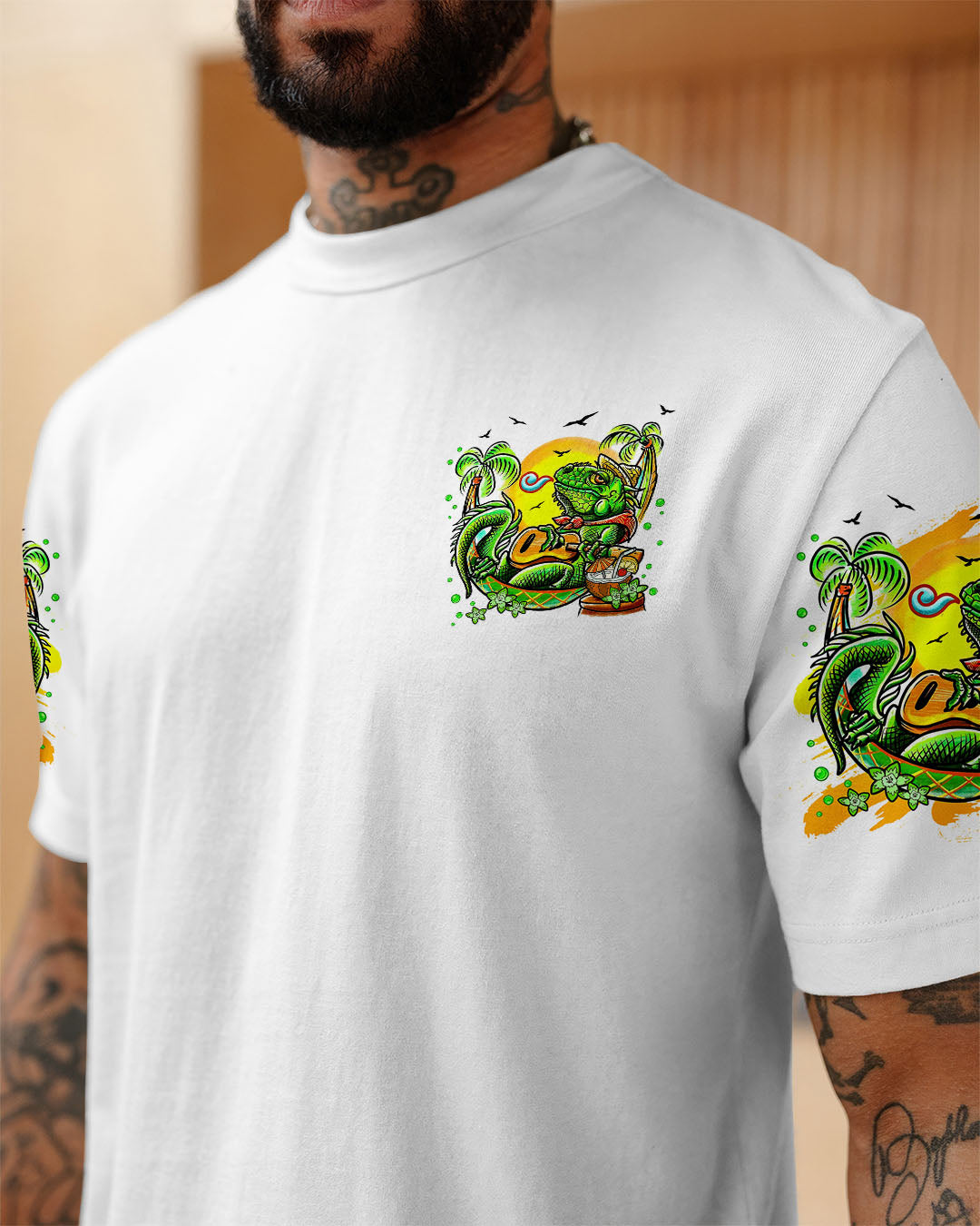 BLISSCORNERS IT'S 5 O'CLOCK SOMEWHERE IGUANA ALL OVER PRINT