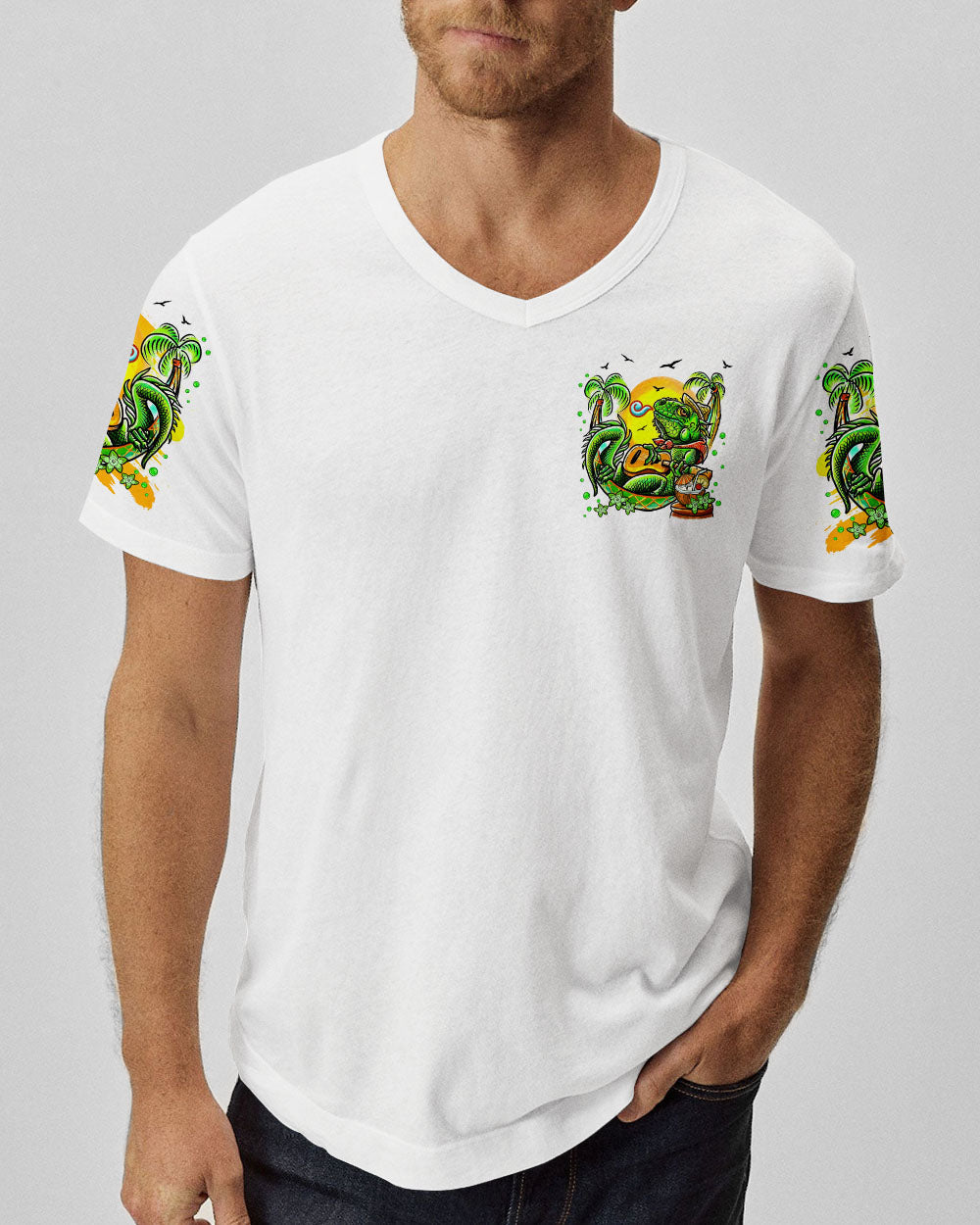 BLISSCORNERS IT'S 5 O'CLOCK SOMEWHERE IGUANA ALL OVER PRINT