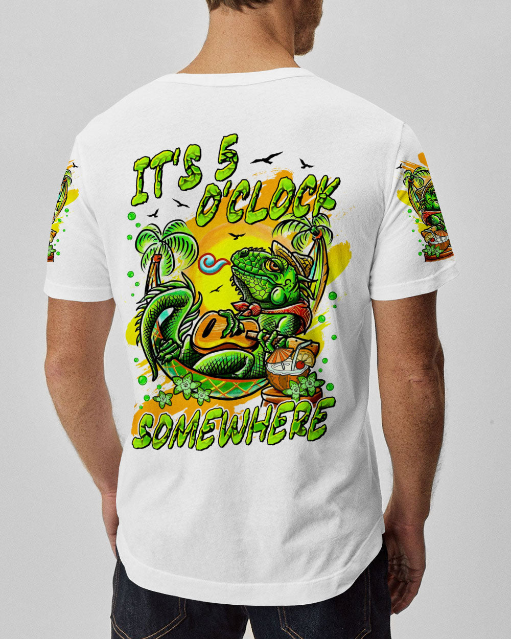 BLISSCORNERS IT'S 5 O'CLOCK SOMEWHERE IGUANA ALL OVER PRINT