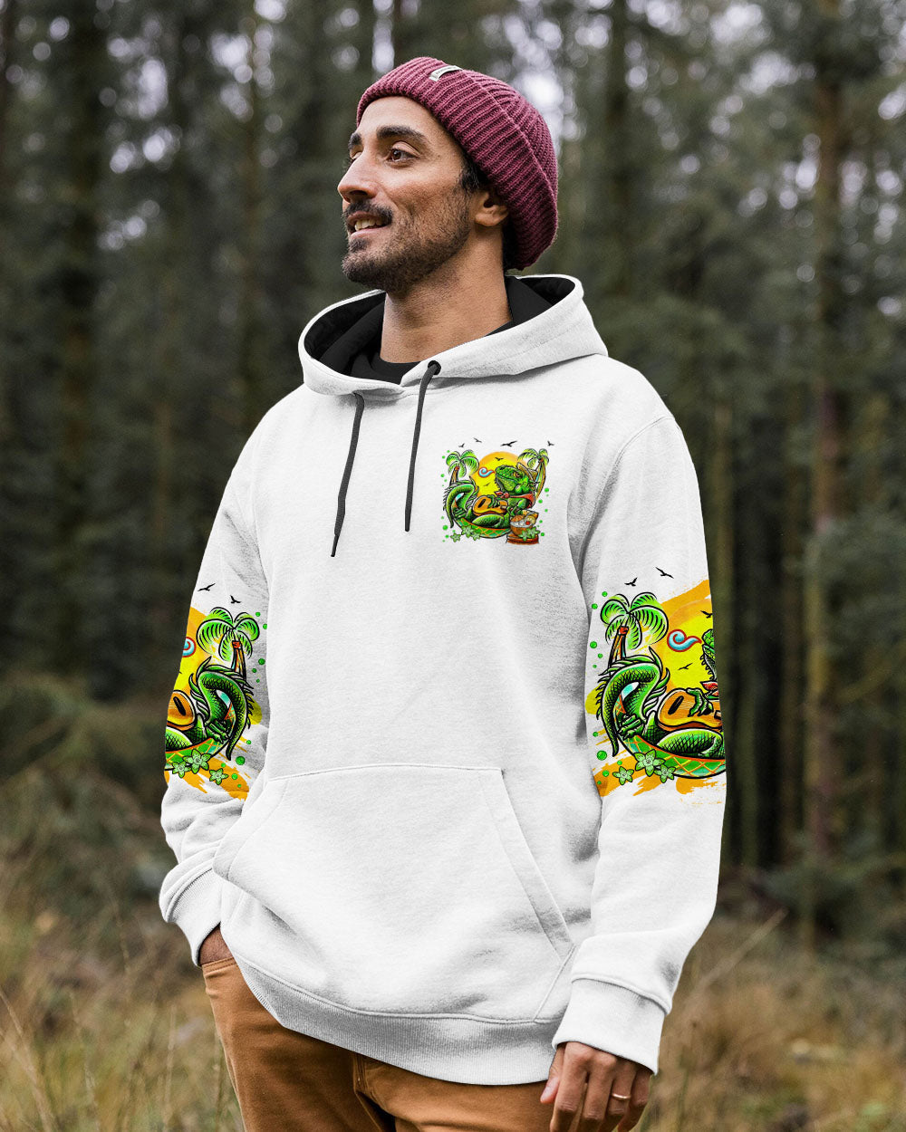 BLISSCORNERS IT'S 5 O'CLOCK SOMEWHERE IGUANA ALL OVER PRINT