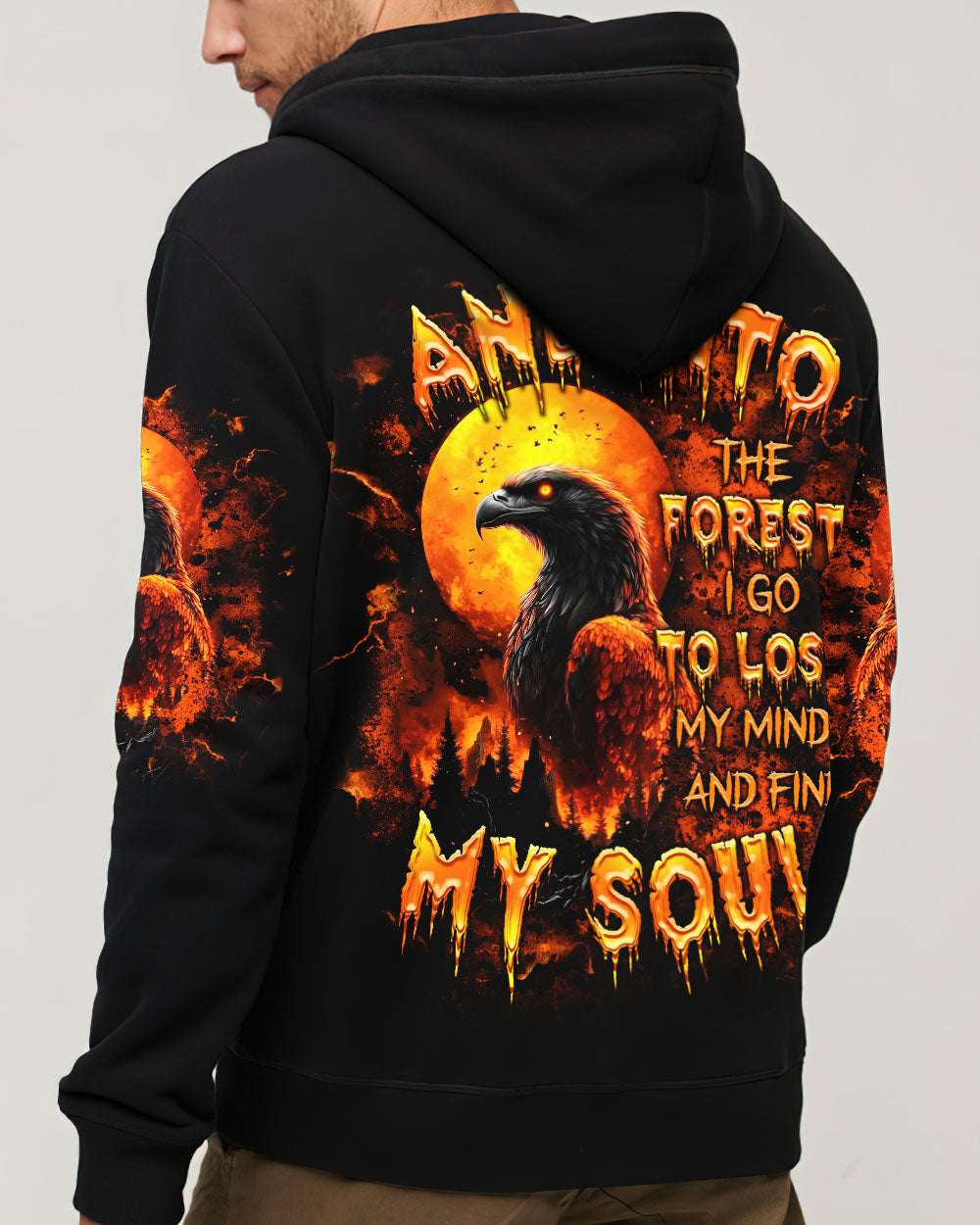 BLISSCORNERS AND INTO THE FOREST I GO EAGLE  ALL OVER PRINT