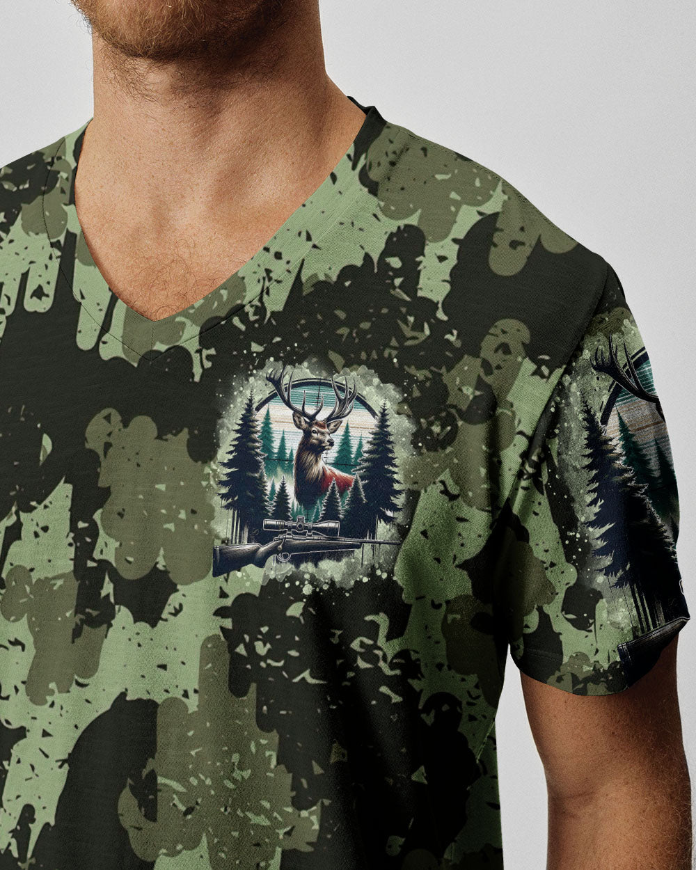 BLISSCORNERS NO BRAGGING UNTIL YOU'RE  DRAGGING DEER HUNTING ALL OVER PRINT