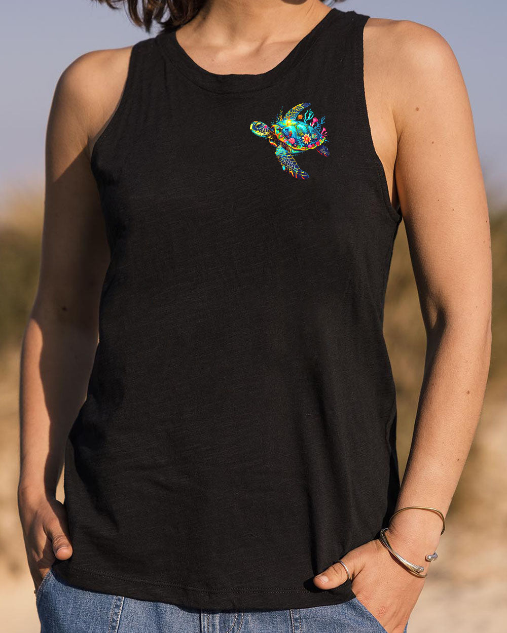BLISSCORNERS SALTWATER HEALS EVERYTHING TURTLE ALL OVER PRINT