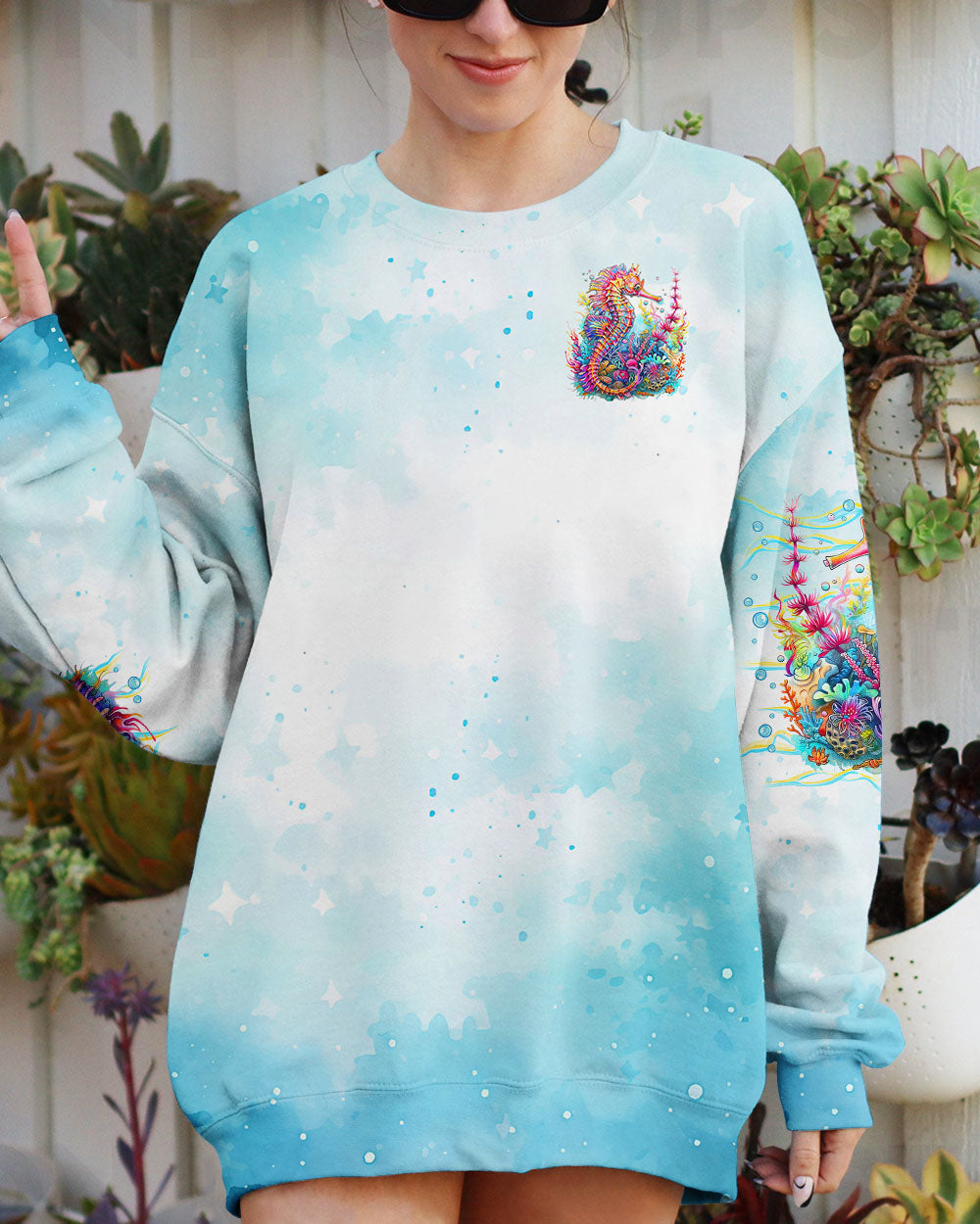 BLISSCORNERS SALTY BUT SWEET SEAHORSE  ALL OVER PRINT