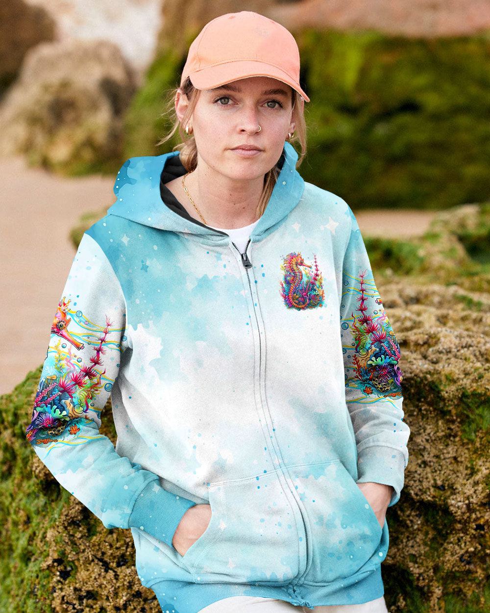 BLISSCORNERS SALTY BUT SWEET SEAHORSE  ALL OVER PRINT