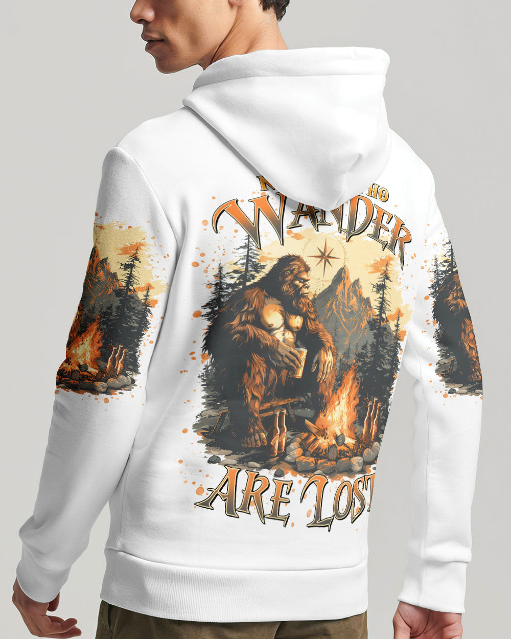 BLISSCORNERS NOT ALL WHO WANDER ARE LOST BIGFOOT ALL OVER PRINT