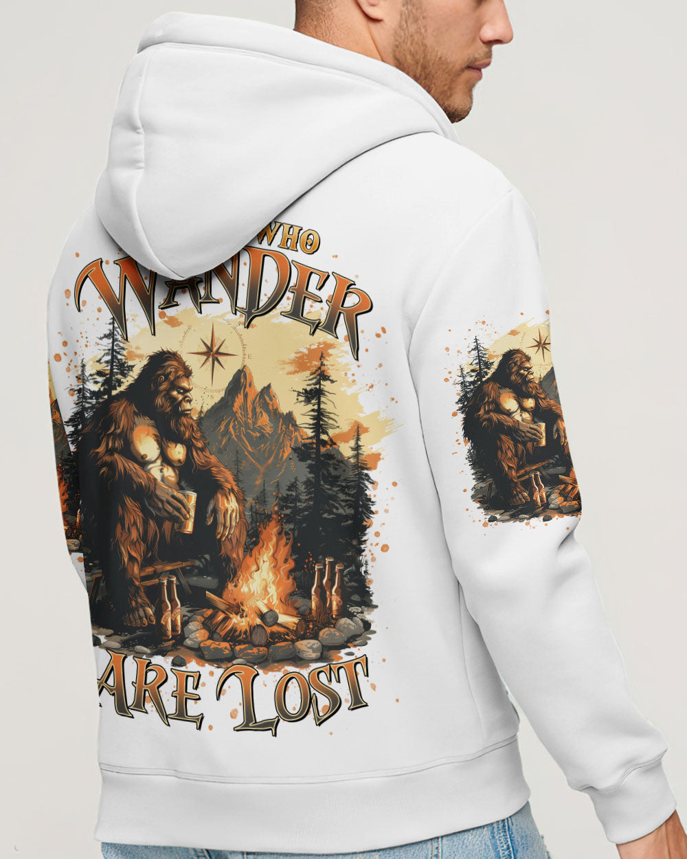 BLISSCORNERS NOT ALL WHO WANDER ARE LOST BIGFOOT ALL OVER PRINT