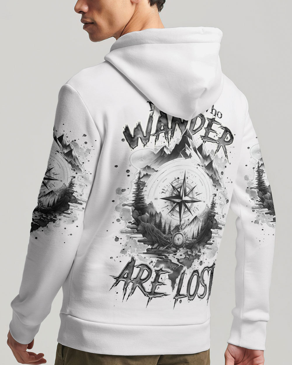 BLISSCORNERS NOT ALL WHO WANDER ARE LOST COMPASS ALL OVER PRINT