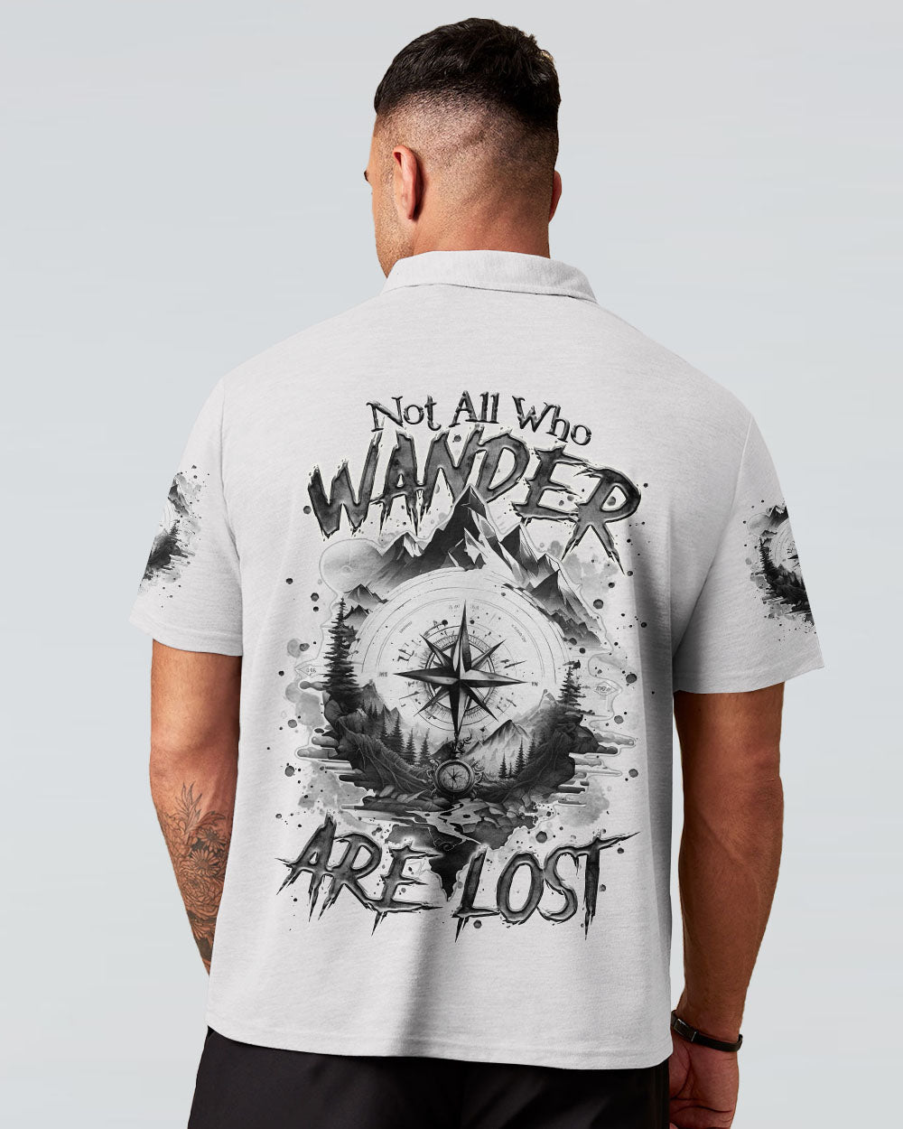 BLISSCORNERS NOT ALL WHO WANDER ARE LOST COMPASS ALL OVER PRINT