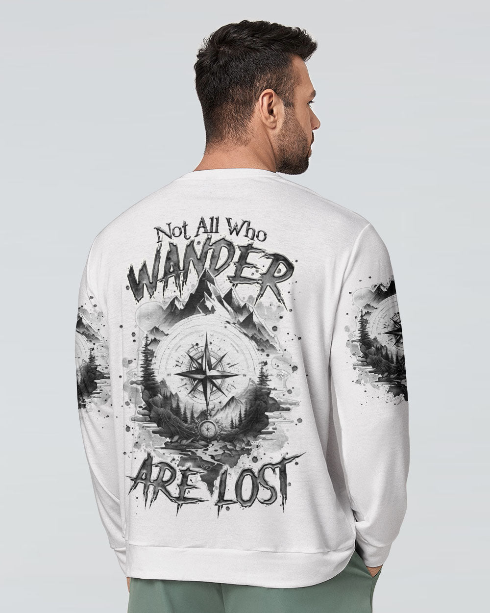 BLISSCORNERS NOT ALL WHO WANDER ARE LOST COMPASS ALL OVER PRINT