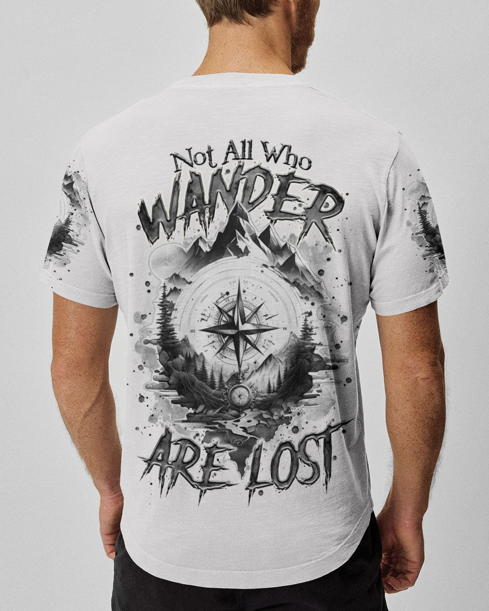 BLISSCORNERS NOT ALL WHO WANDER ARE LOST COMPASS ALL OVER PRINT
