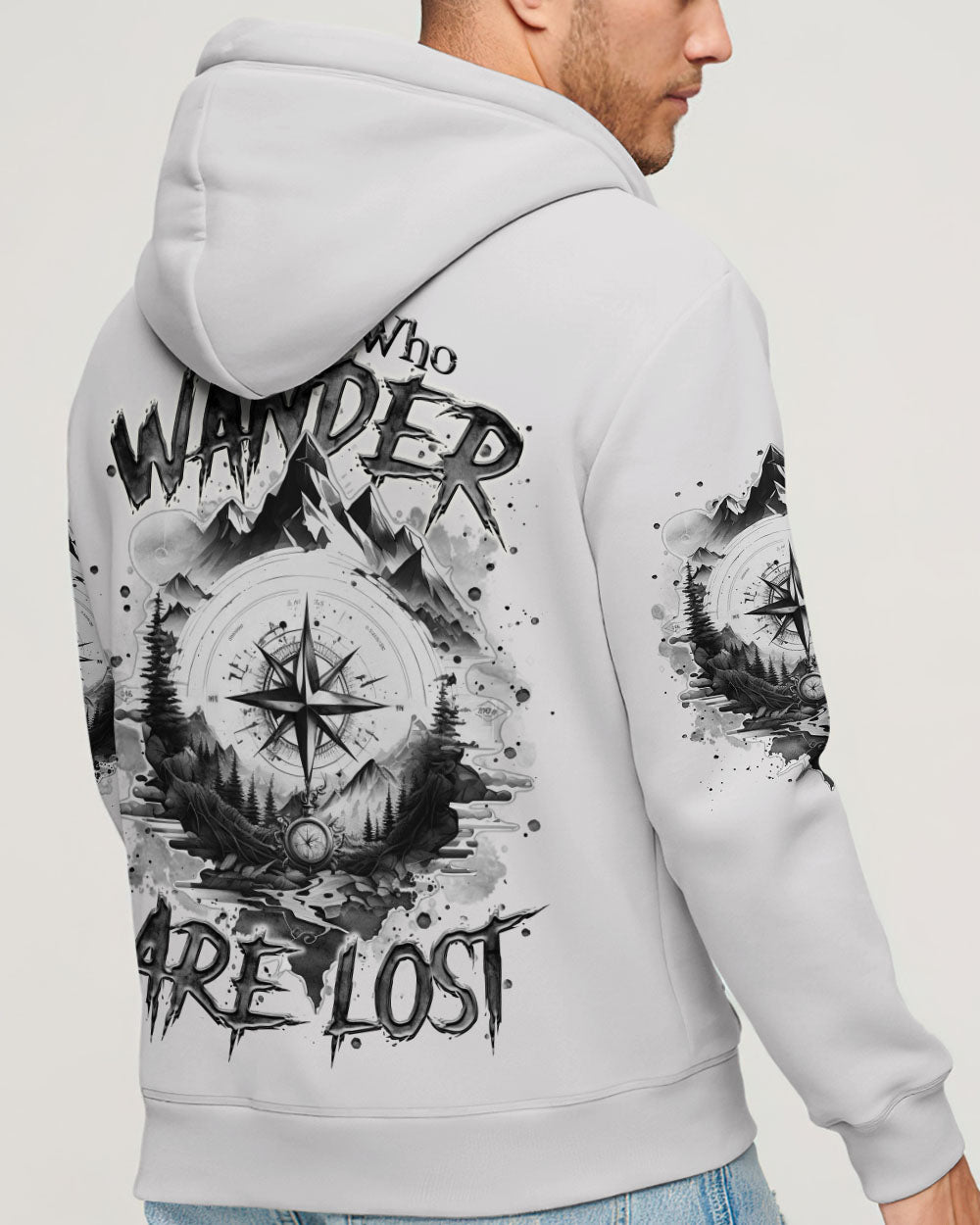 BLISSCORNERS NOT ALL WHO WANDER ARE LOST COMPASS ALL OVER PRINT