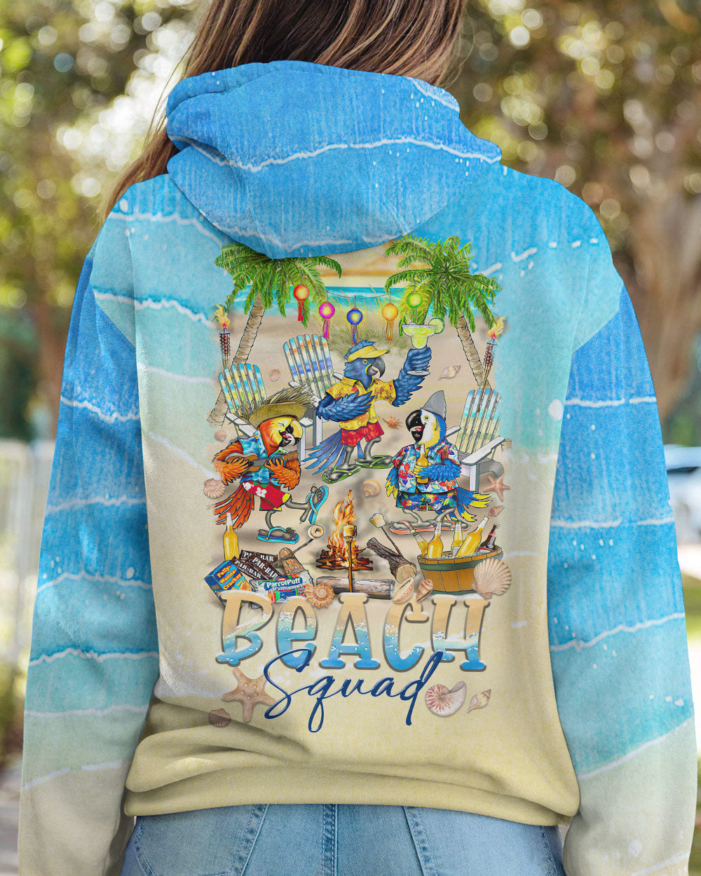 BLISSCORNERS BEACH SQUAD PARROT ALL OVER PRINT