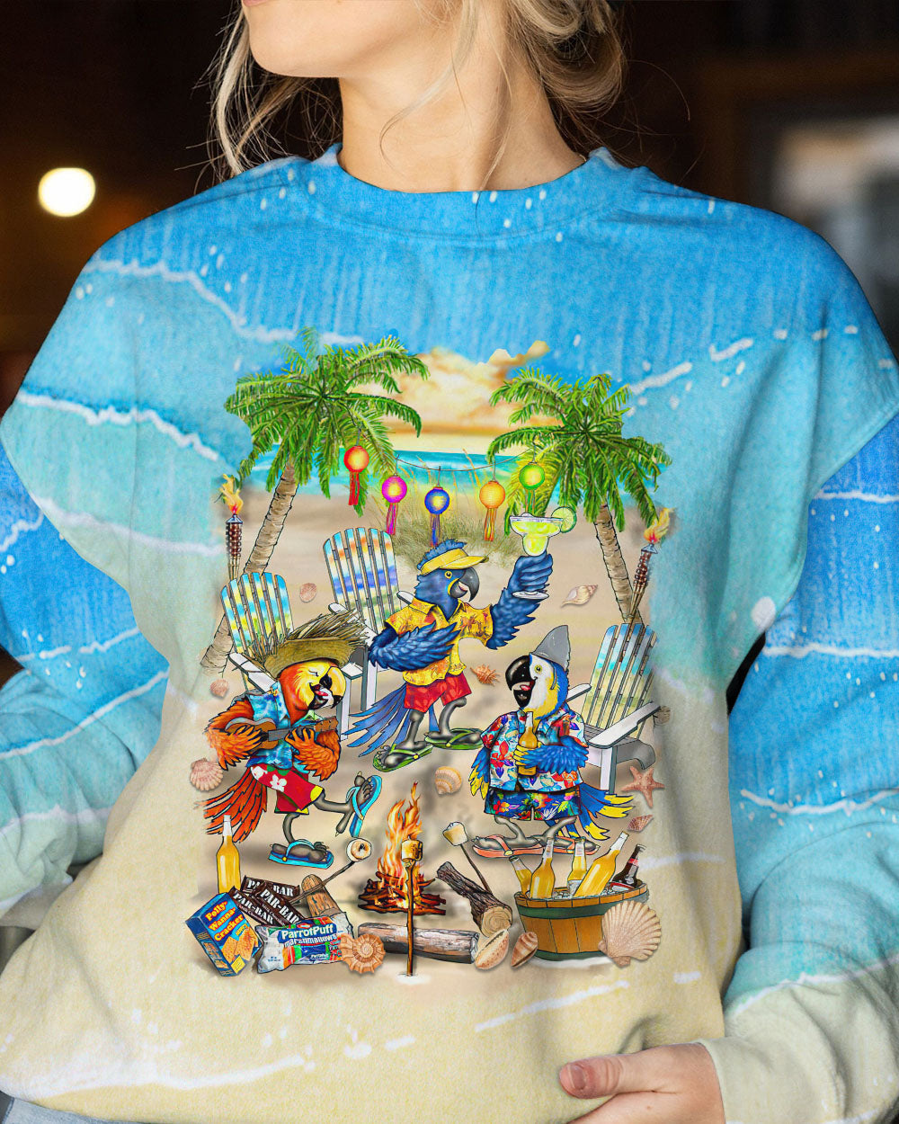 BLISSCORNERS BEACH SQUAD PARROT ALL OVER PRINT