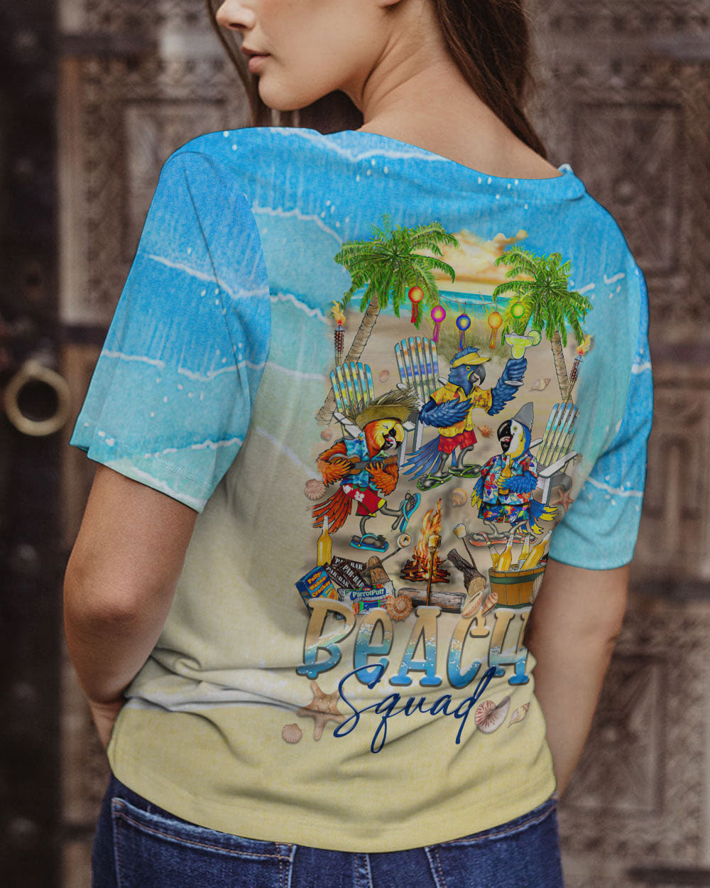 BLISSCORNERS BEACH SQUAD PARROT ALL OVER PRINT