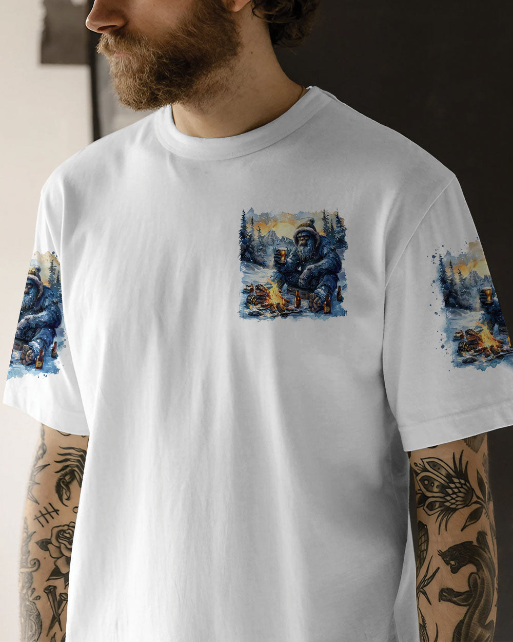 BLISSCORNERS NOT ALL WHO WANDER ARE LOST BIGFOOT ALL OVER PRINT