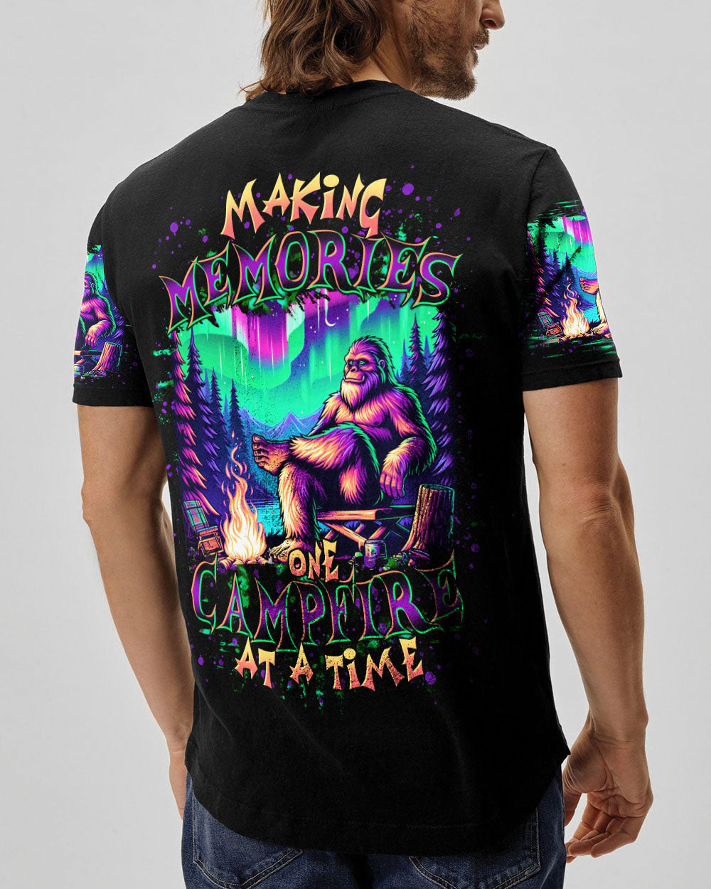 BLISSCORNERS MAKING MEMORIES ONE CAMPFIRE AT A TIME BIGFOOT  ALL OVER PRINT