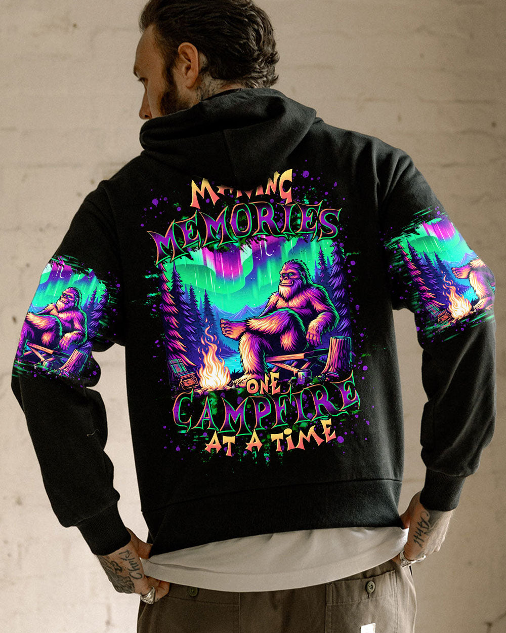 BLISSCORNERS MAKING MEMORIES ONE CAMPFIRE AT A TIME BIGFOOT  ALL OVER PRINT
