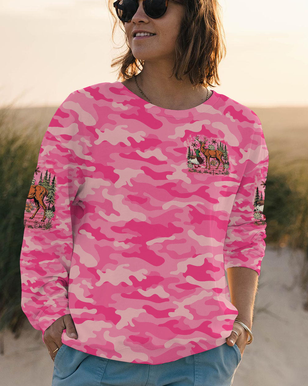 BLISSCORNERS PRETTY IN PINK HUNTING CAMO ALL OVER PRINT -  TLTR2209253