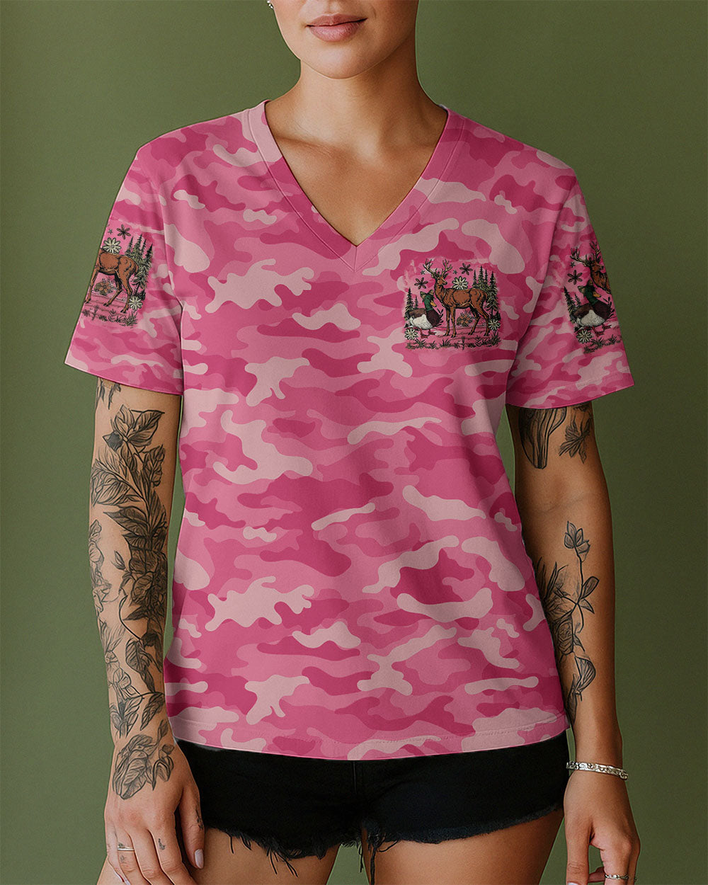 BLISSCORNERS PRETTY IN PINK HUNTING CAMO ALL OVER PRINT -  TLTR2209253