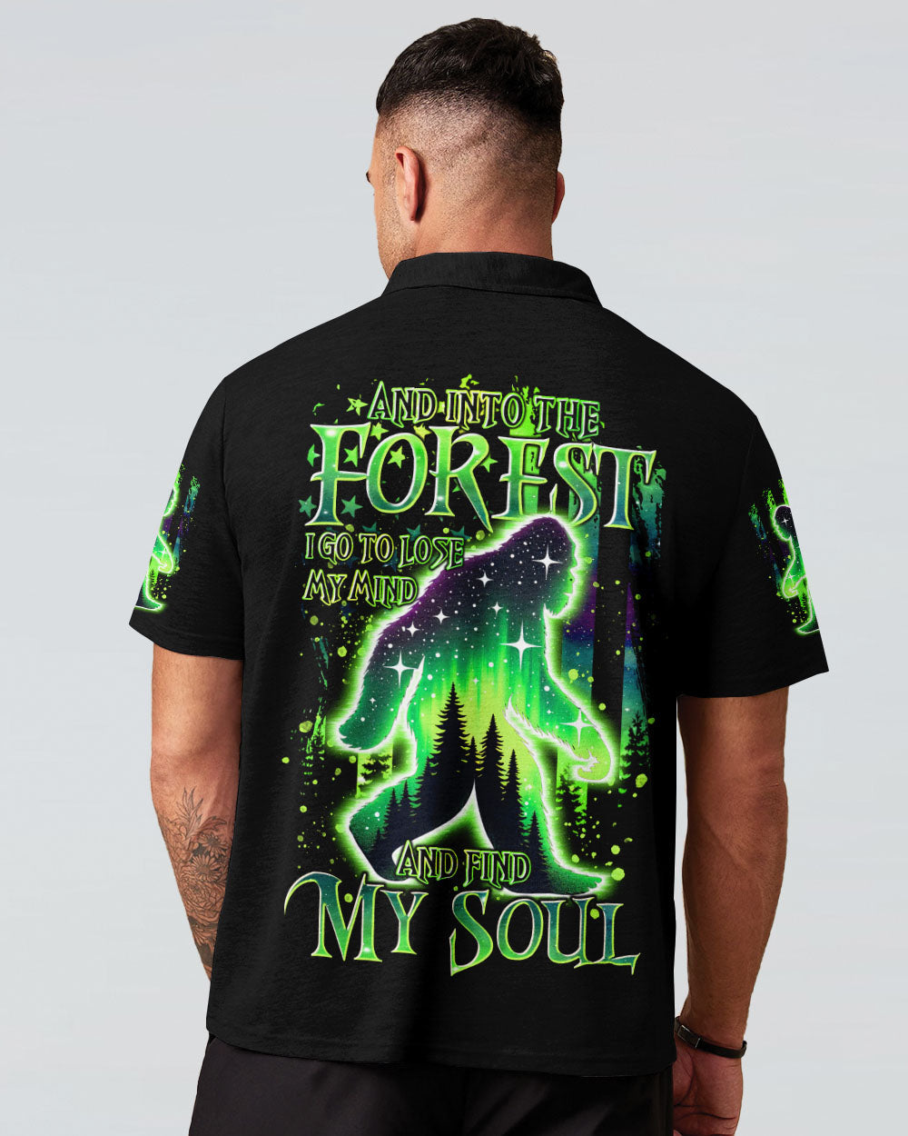 BLISSCORNERS AND INTO THE FOREST I GO BIGFOOT ALL OVER PRINT