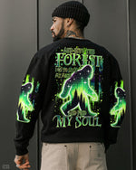 BLISSCORNERS AND INTO THE FOREST I GO BIGFOOT ALL OVER PRINT